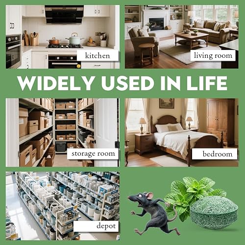 Miniatura 6 de 48 piezas de repelente de ratones roedores, aceite de menta para repeler ratones y ratas