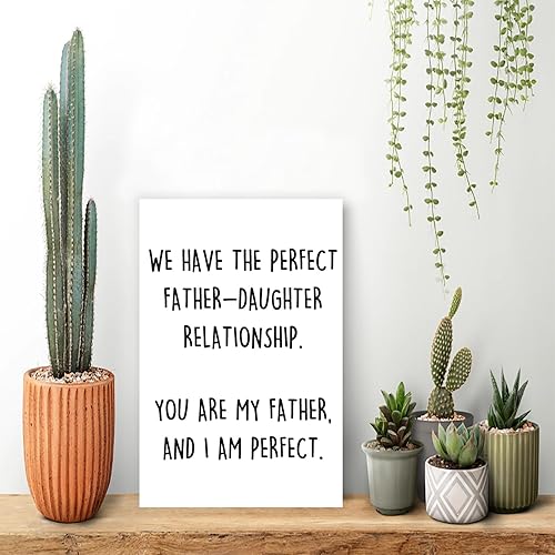 Miniatura 6 de YiKaLus Tarjeta perfecta de relación padre-hija para padre, divertido regalo del día del padre para papá, tarjeta de feliz cumpleaños de hija, idea