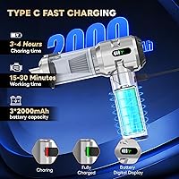 Vista 3 de 【Upgraded Version】Sycoodeal Car Vacuum Cleaner,Mini Portable Vacuum Cordless,25000PA Powerful Strong Cyclonic Suction USB Rechargeable Foldable