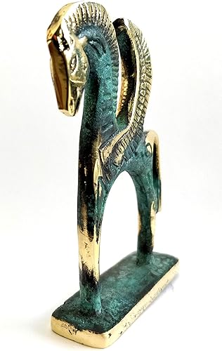 Miniatura 4 de Estatua del Museo de Bronce Griego Antiguo Réplica de Pegaso (176)