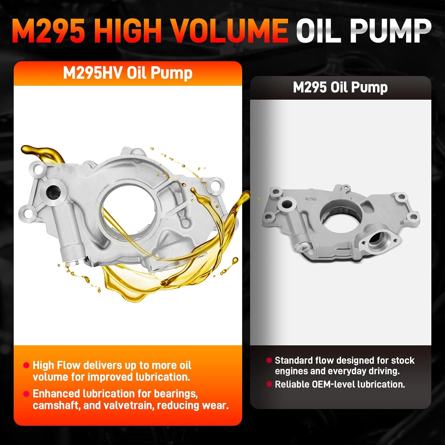 Timing Chain Kit with M295HV Oil Pump & Cover Gasket Set Compatible with Chevy Camaro Express Silverado Tahoe, GMC Sierra Yukon, Cadillac CTS 4.8L 5.3L 6.0L 6.2L V8, Replace # 12646386 12591689