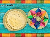 Vista 3 de Mexican Fiesta Tortilla Warmer Auténtico Tortillero - Tortillas/Cesta de pan tejida a mano - Hecho en México, Tortillera de Palma