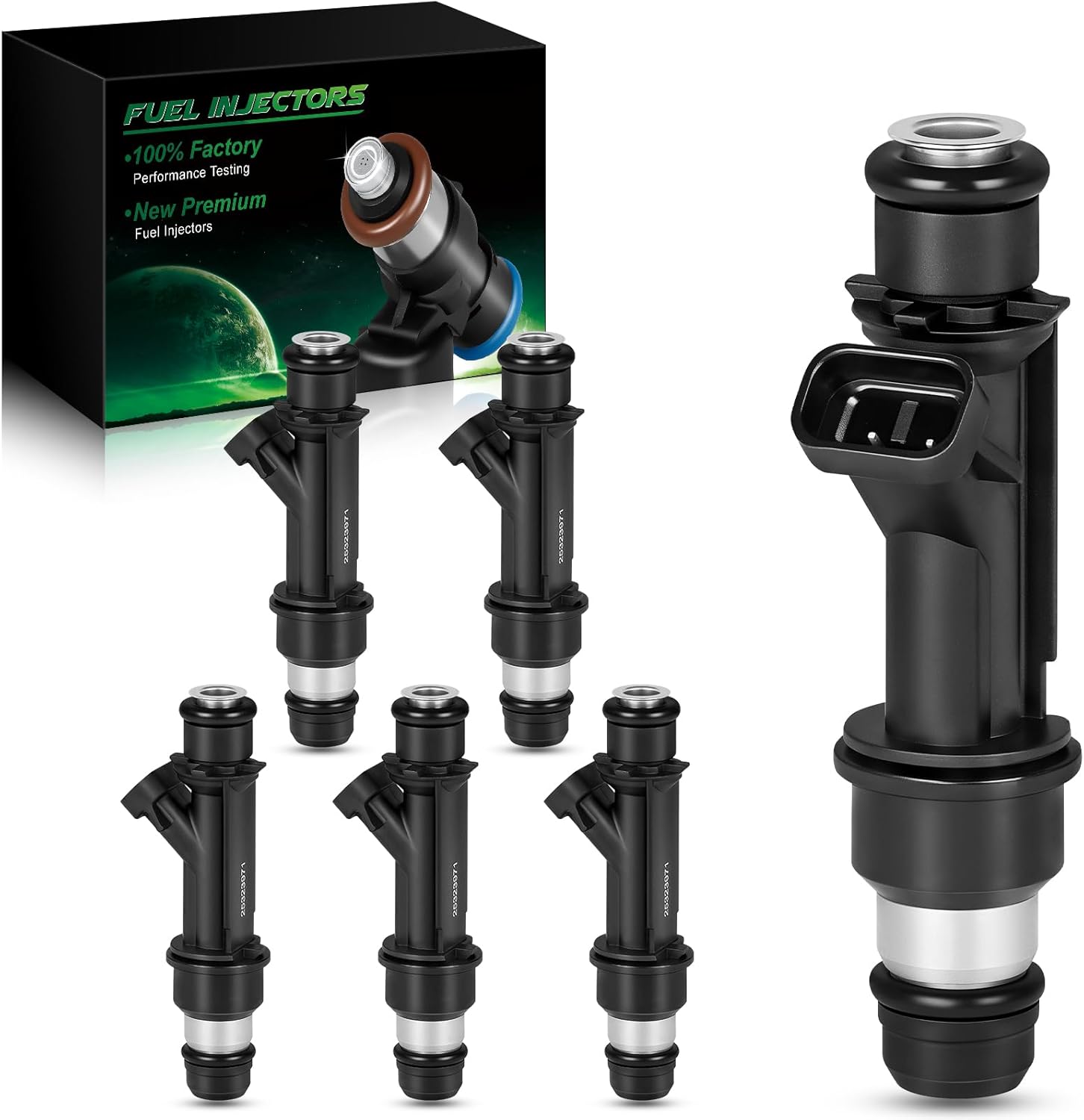 25323971 Fuel Injectors Fits 00-05 For:-Chevy Impala Venture Monte Carlo Malibu For:-Buick Century For:-Pontiac Aztek Montana Grand Am Prix For:-Oldsmobile Alero Silhouette 3.1L 3.4L 6 Pcs