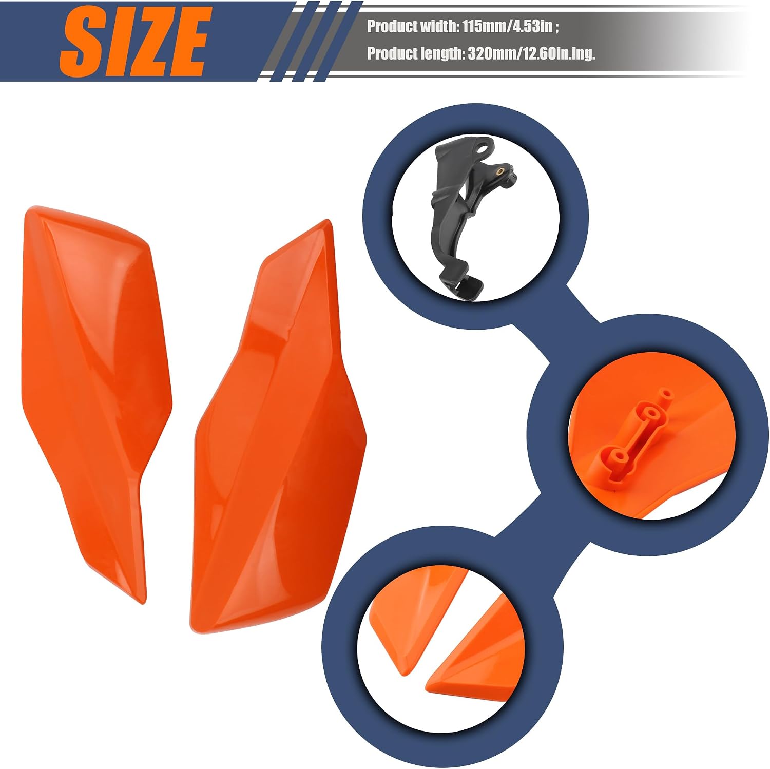 Motorcycle Handguards,Hand Guards Compatible with Dirt Bike ATV 125-530 SX/SX-F/XC/XC-F/XC-W/XCF-W/EXC/EXC-F 1994-2024-Orange