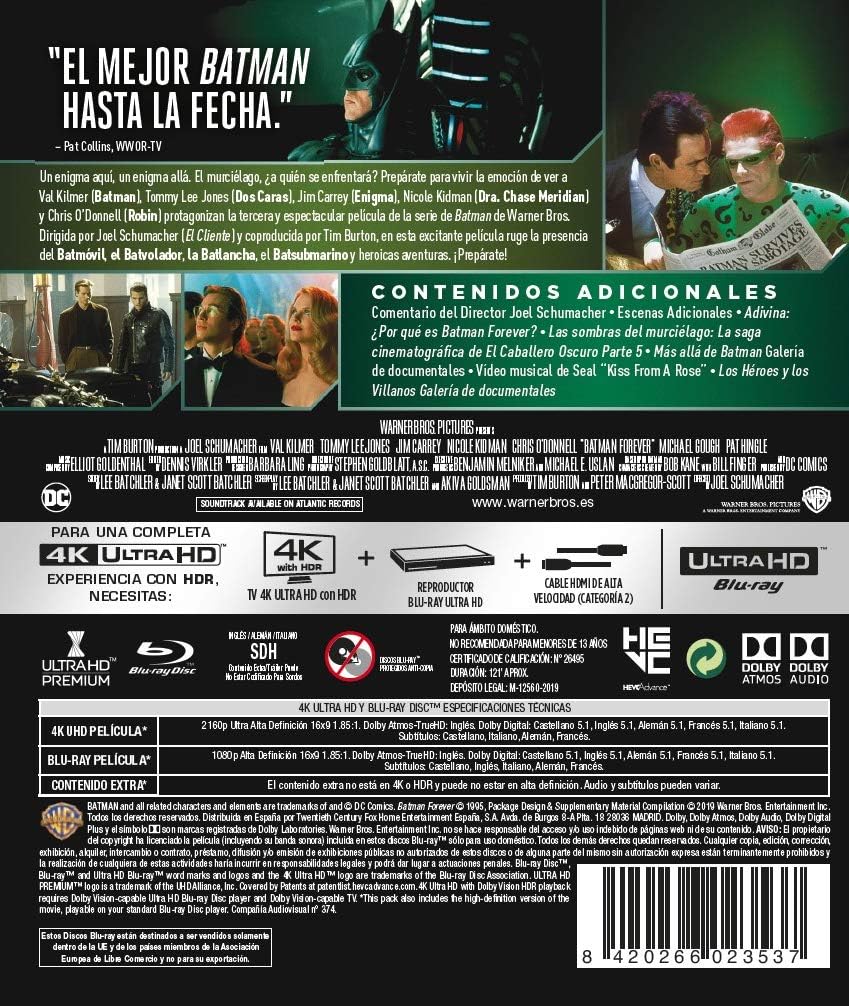 Batman Forever UHD 4K