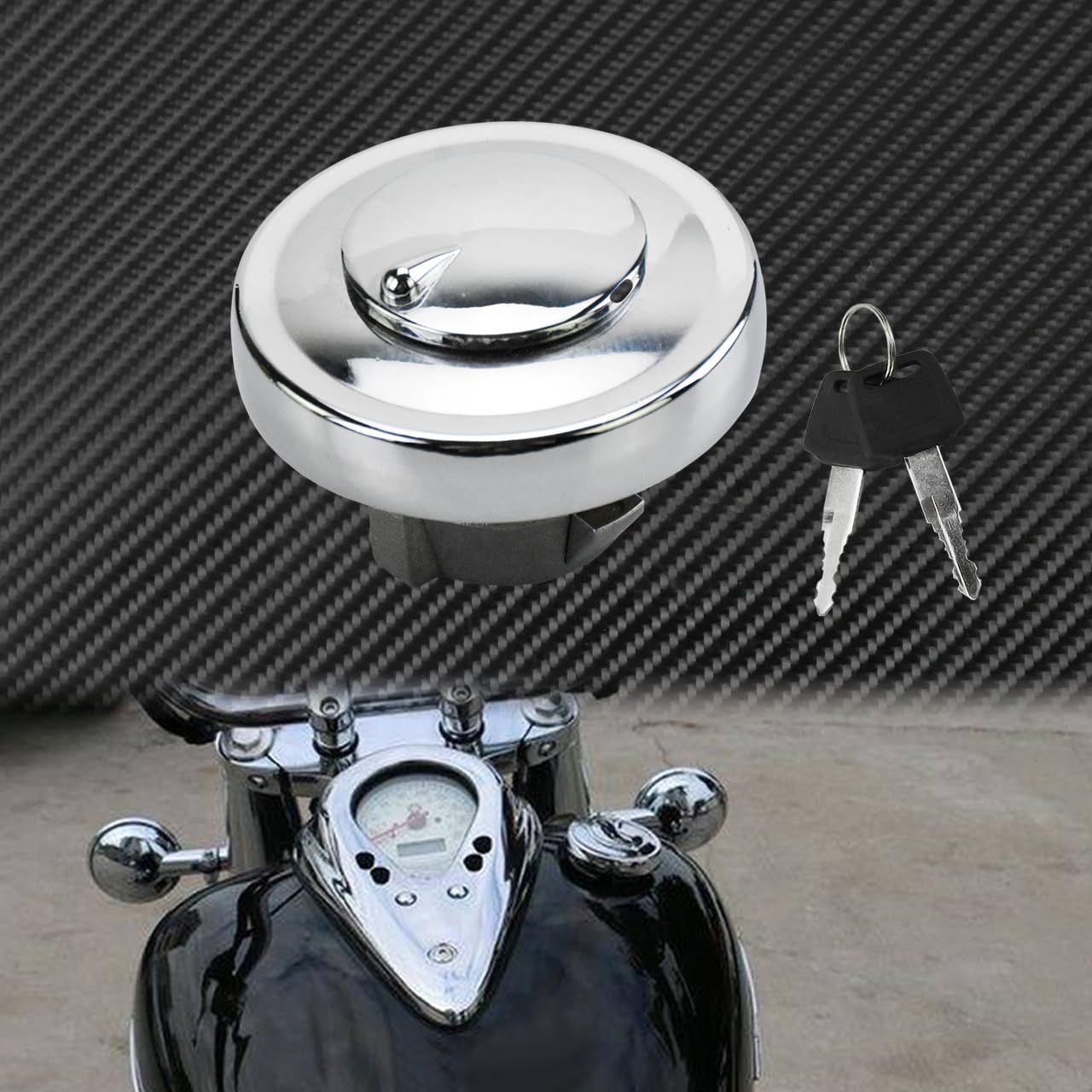 Cerradura Para Depósito De Gasolina Yamaha DragStar - Aleación De Aluminio, Compatible Con Modelos 1998-2017, Incluye 2 Llaves