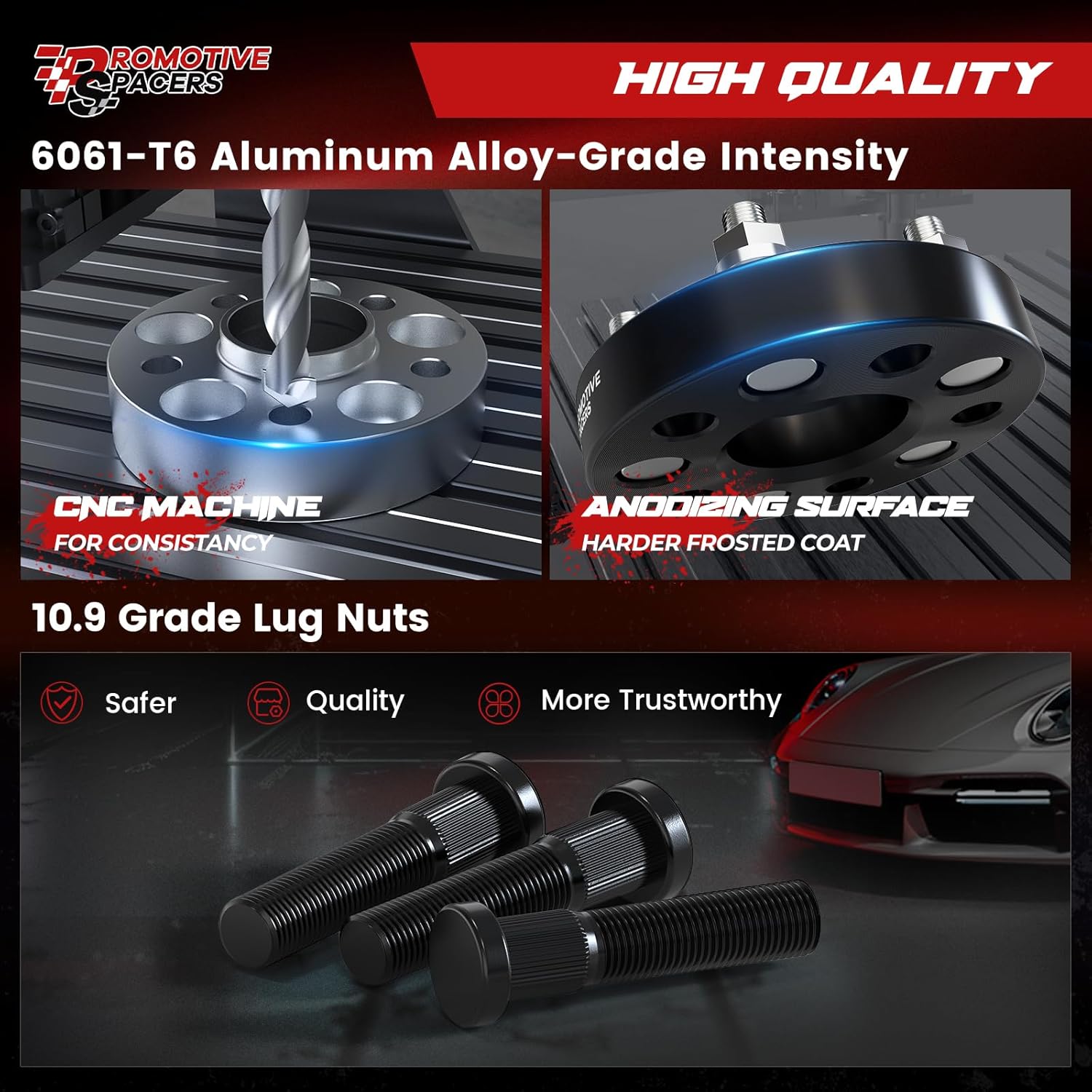 5x115 Wheel Spacers 25mm - 5 Lug CNC Forged Hubcentric Spacer 1 Inch Compatible for Dodge Charger 2006-2022 Challenger 2008-2022 Magnum 2005-2008/ Chrysler 300c 2005-2021 - M14x1.5 & 71.6mm| 2PCS - Image 4