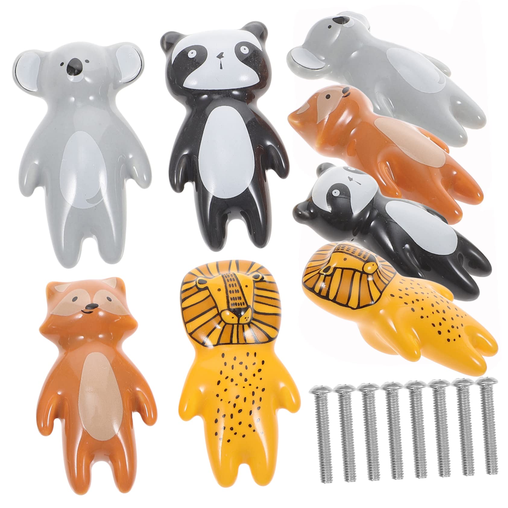 IWOWHERO Cartoon Dresser Knob Set Animal Drawer Pulls for Boys and Girls Decorative Cabinet Knobs