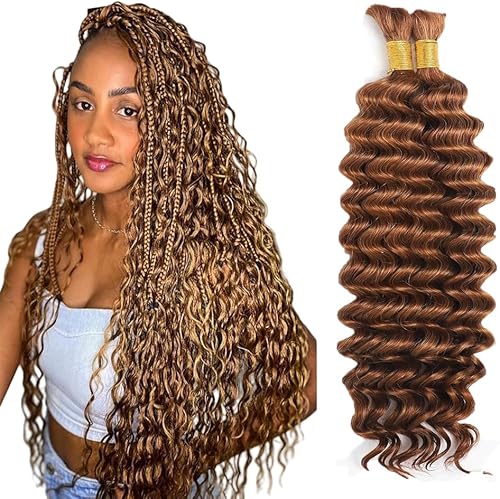 Evaxilc 34 34 Inch Deep Wave Human Hair For Braiding Cabello humano Unprocessed 