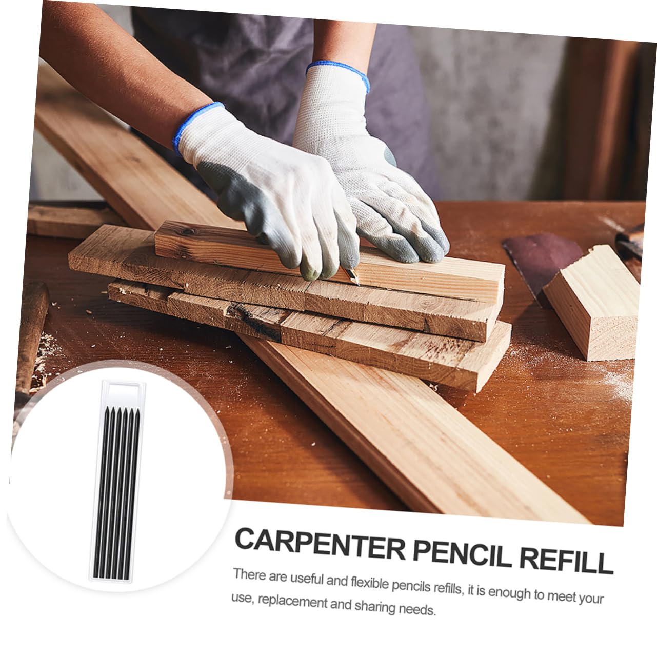 EXCEART 72piezas Recarga De Lápiz Mecánico Para Carpintería Leads De Grafito Para Superficies Irregulares Para Trabajos Construcción