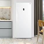 Congélateur vertical Kenmore de 14,0 pi³ - réfrigérateur/congélateur convertible, 4 étagères, prêt pour le garage, stockage de viande, dégivrage automatique pour maison, appartement, sous-sol, dortoir, blanc