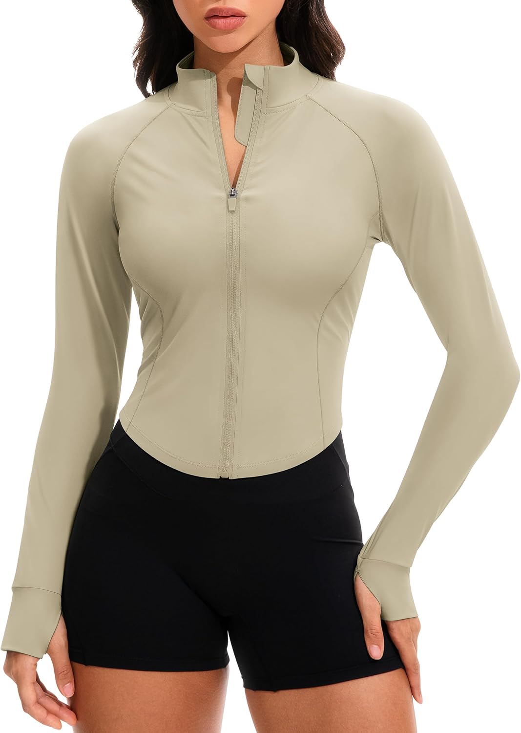 GYM RAINBOW Women's UPF 50+ Sun Protection Jacket Cooling Cropped Lightweight Sun Shirt Running Jacket Outdoor Hiking