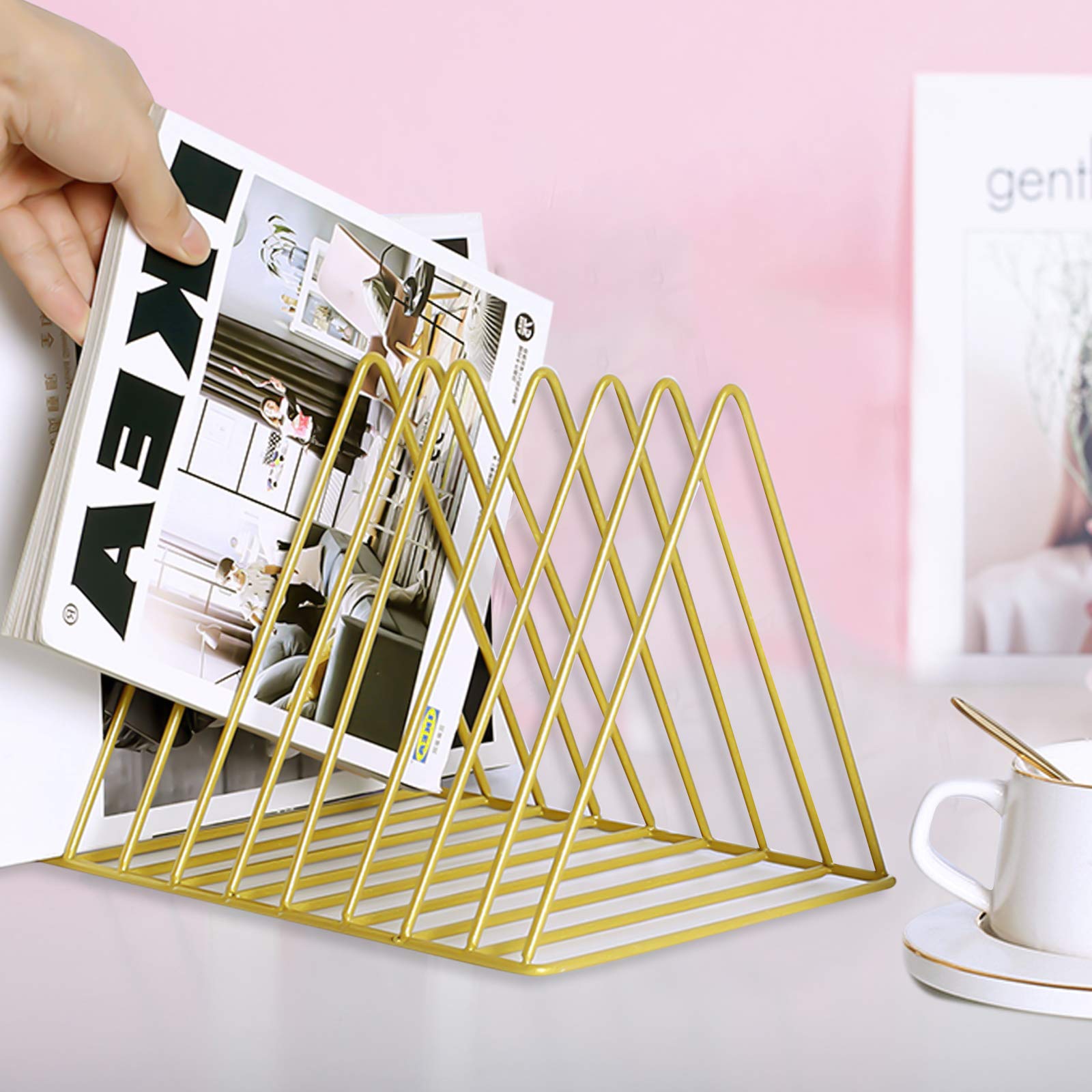 2pcs Porte Magazine Metal, Porte Revue Noir 9 Fentes