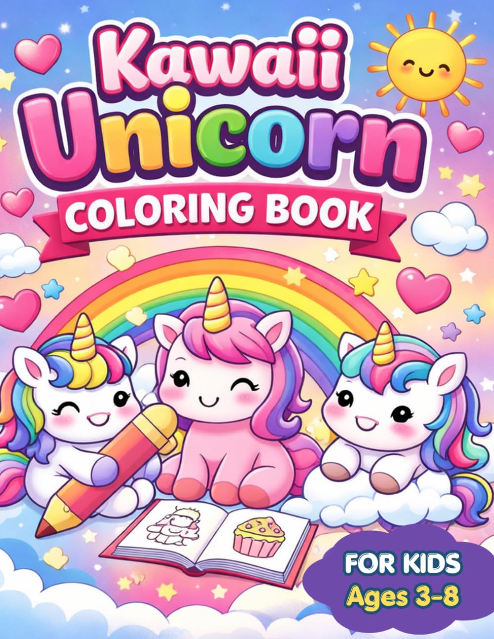 KAWAII UNICORN COLORING BOOK