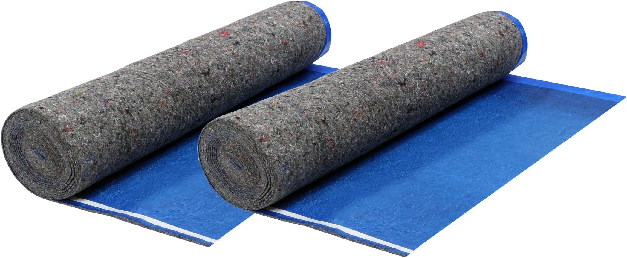 AMERIQUE 691322307061 200SQFT Royal Blue 5TH Generation Extreme Quiet Super Heavy Duty Felt 3-in-1 Underlayment Padding with Tape & Vapor Barrier, 3.2MM, 200 Square Feet