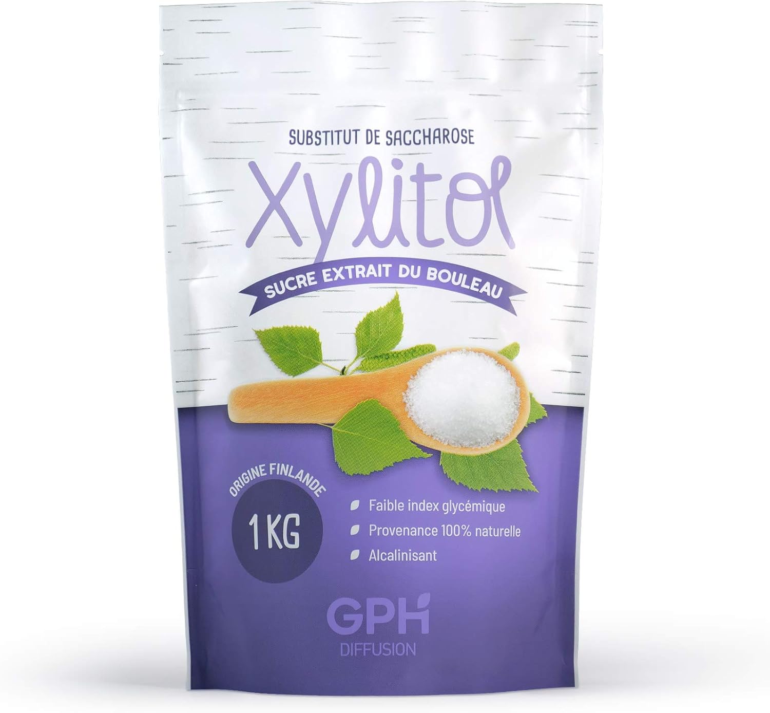 Xylitol 1kg 100 Naturel Sucre Extrait du Bouleau GPH DIFFUSION