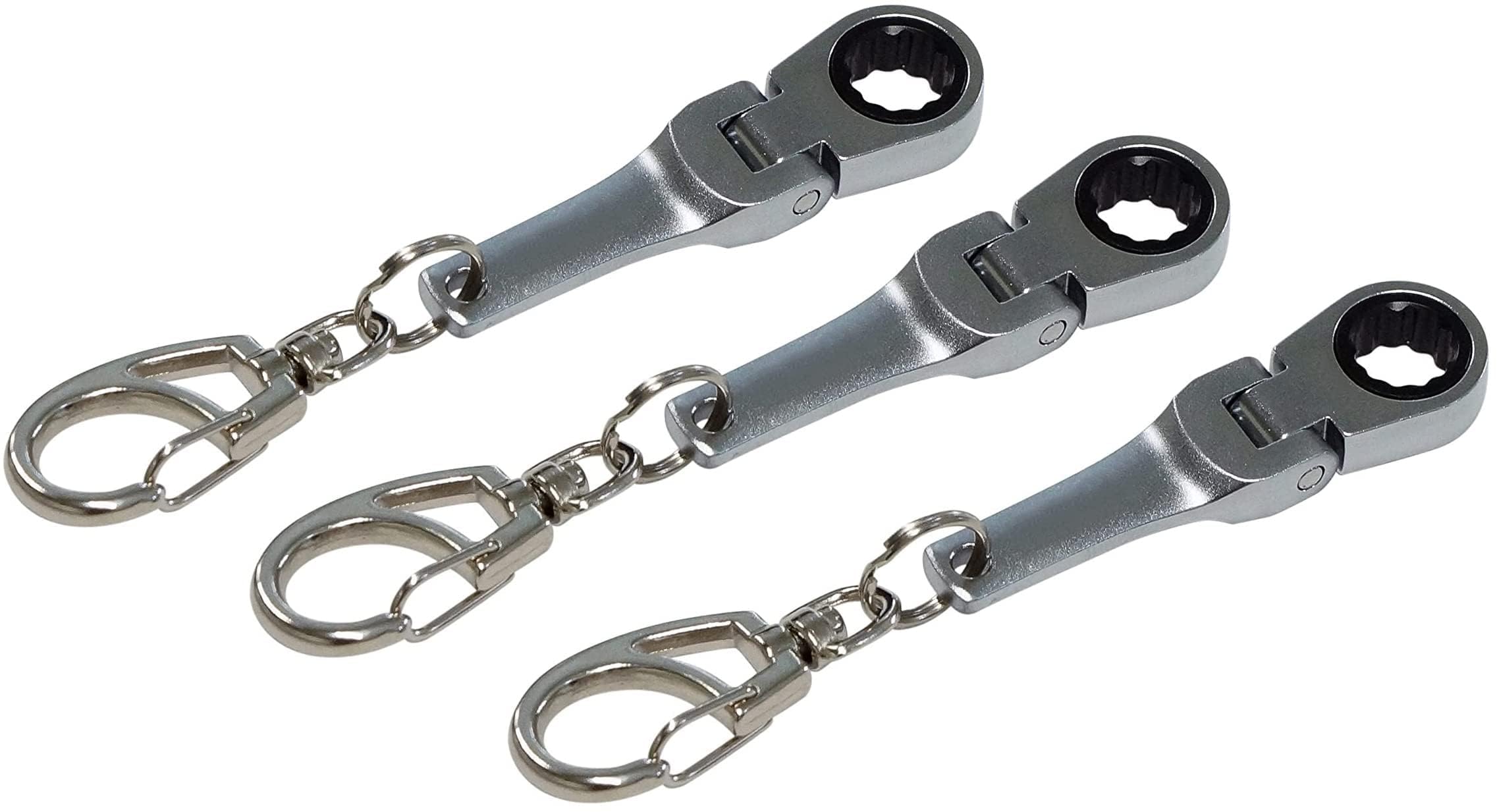 SaiDian Mini Ratschenschlüssel 10 Mm – Als Schlüsselanhänger, Tragbar, Mit Flexkopf, Für Notfälle Unterwegs