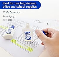 Vista 3 de BAZIC - Líquido de corrección (0.7 oz / 0.7 fl oz), aplicador de cepillo de espuma, corrector instantáneo, líquido de limpieza blanca (2/paquete), 1