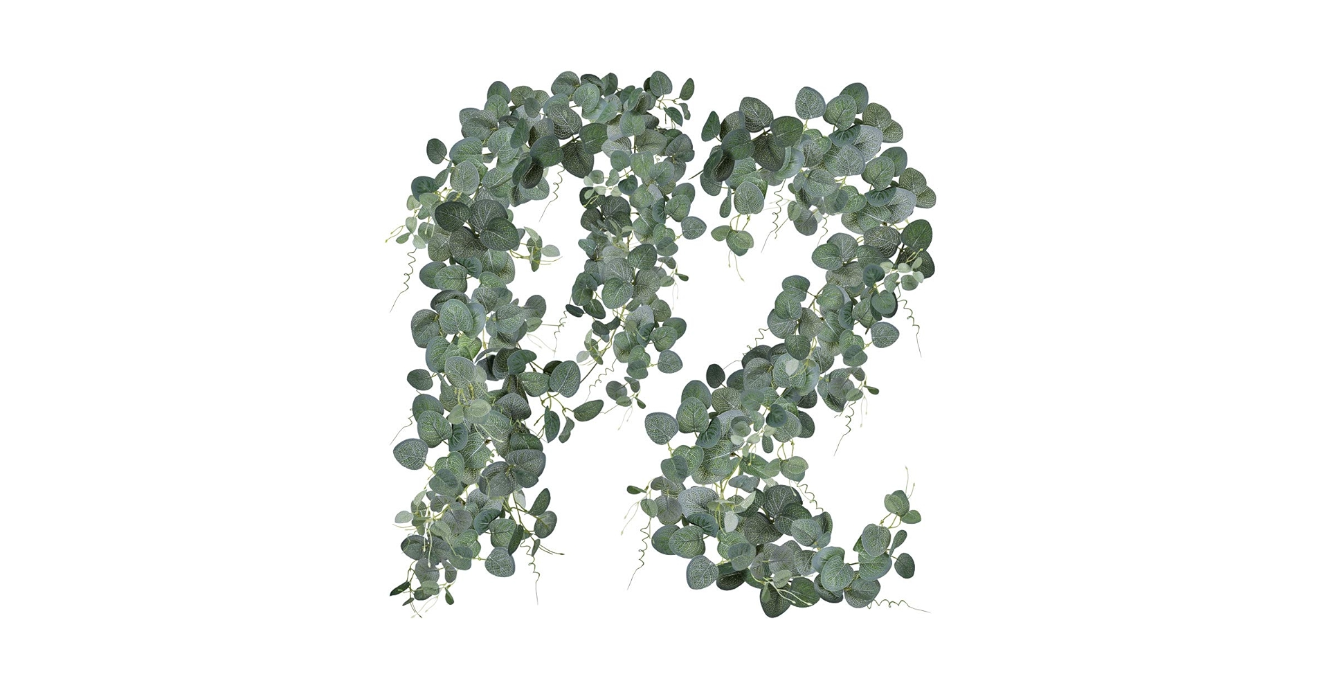 Amazon｜ユーカリガーランド 人工植物ガーランド 2個 シルバー ダラー