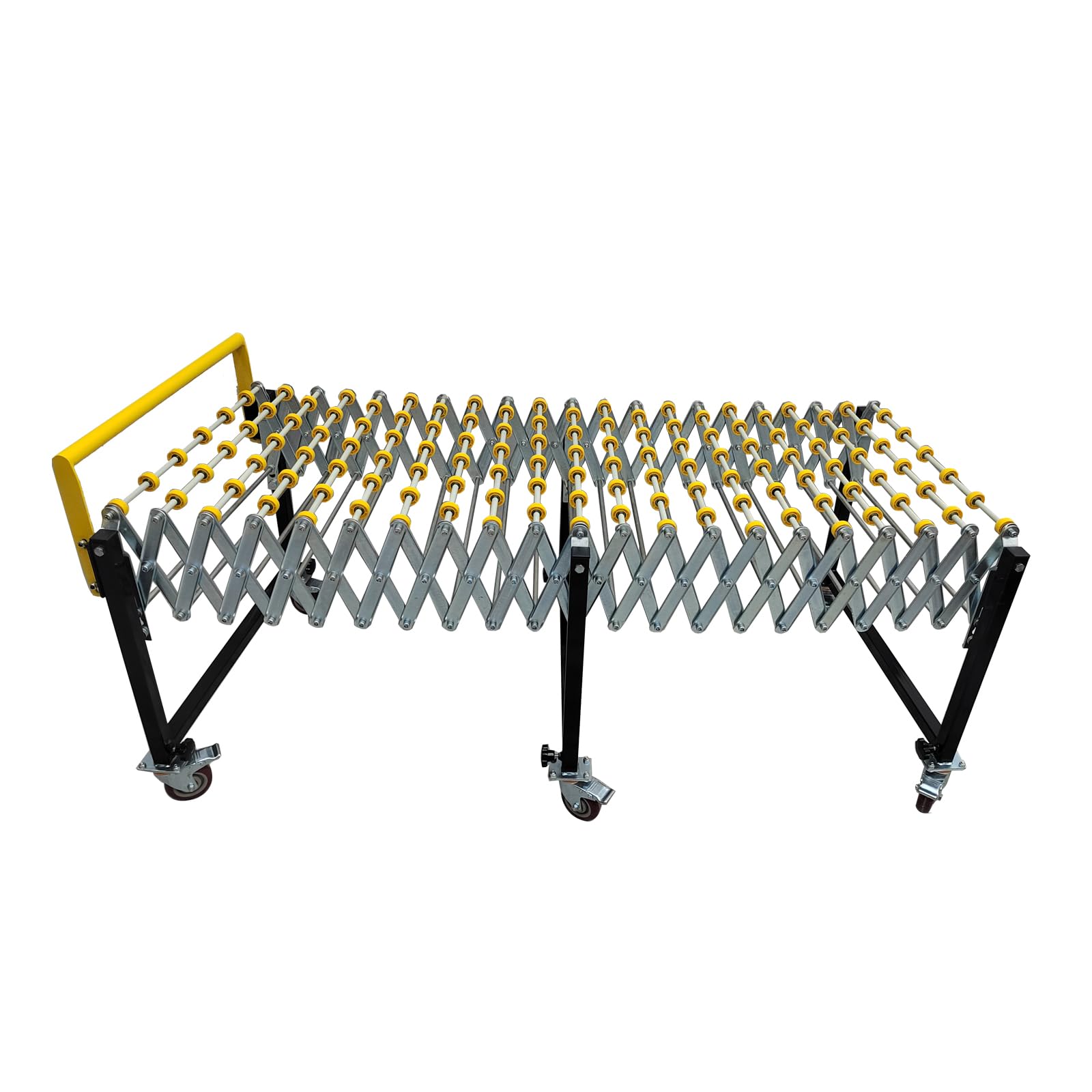 HayWHNKN Adjustable Roller Conveyor Extendable Rotating Conveyor Roller with Rotating Wheel 47-118inch Length Adjustable ABS Roller