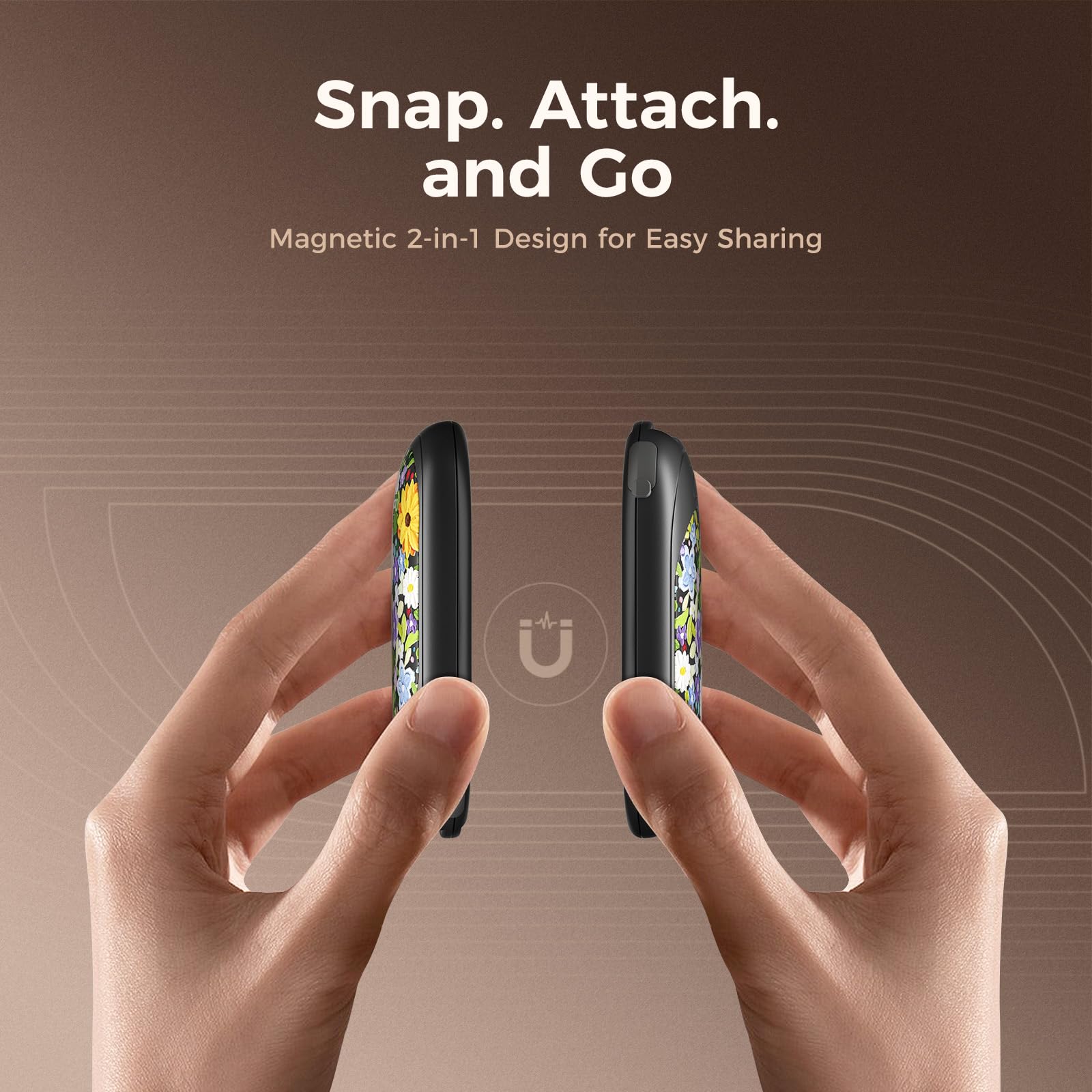 Magnetic Hand Warmers Rechargeable 2 Pack, Electric Handwarmers, Smart Heating UL Certified, 3-Settings,Portable Heater, Ultra Slim Pocket, Hunting Essentials, Gifts For Christmas Men, UT3 Lite