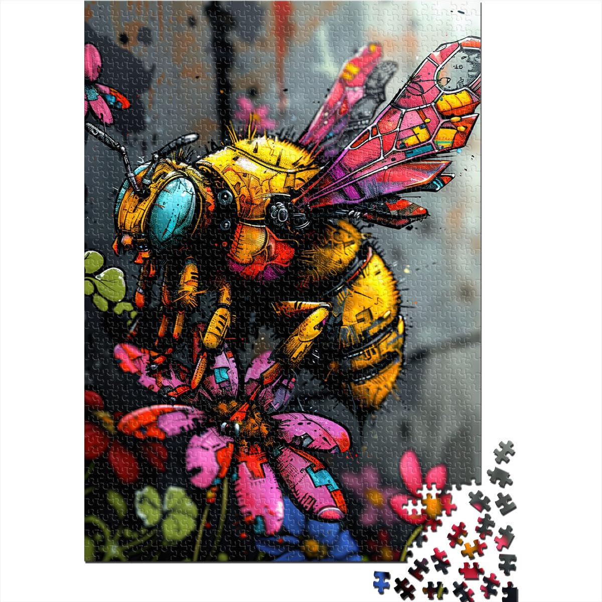 Puzzle per adulti 2000 pezzi api rompicapo puzzle con pezzi completamente ad incastro a forma casuale 70 x 100 cm per bambini di 14 anni