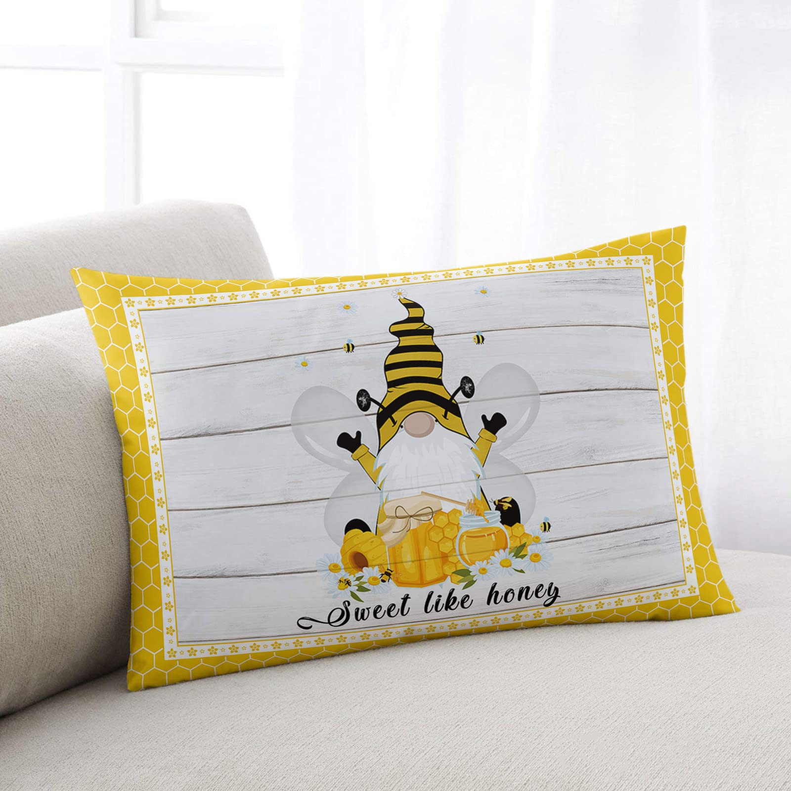 bee rectangle cushion