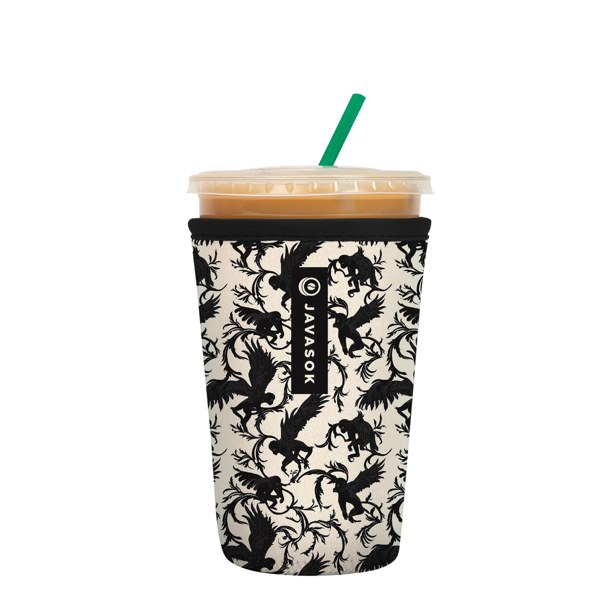 Sok It JavaSok Iced Coffee &amp; Cold Soda Insulated Neoprene Cup Sleeve (Monkey Business, Medium: 22-28oz)