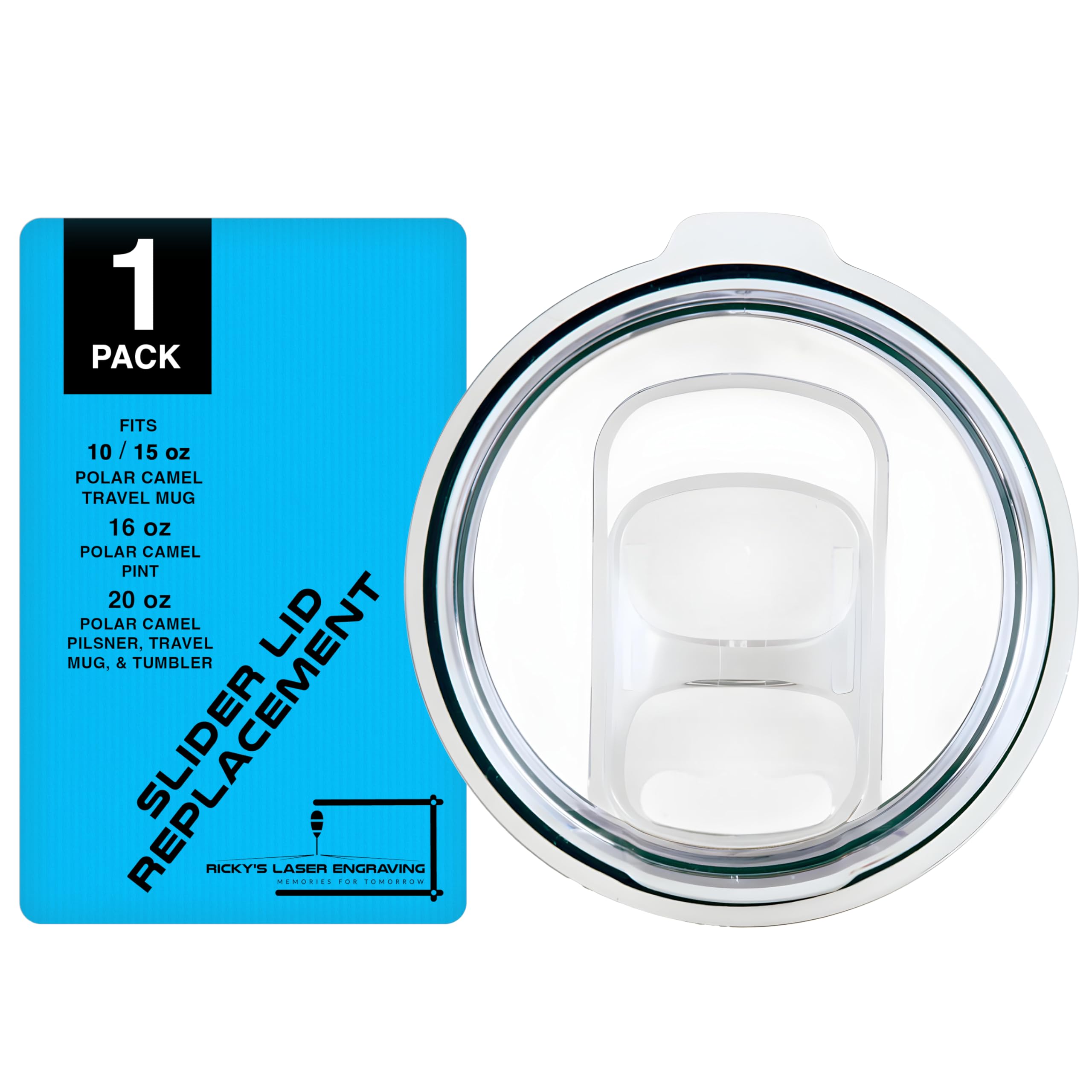 Polar Camel Tumbler Slider Lid Replacement (1-Pack), For Polar Camel 10 oz and 15 oz Travel Mug, 16 oz Pint and 20 oz Pilsners