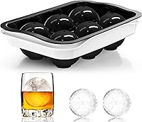 Vista 12 de Molde redondo para cubitos de hielo con tapa, máquina de bolas de hielo de esfera de 2.2 pulgadas, molde grande para cubitos de hielo para whisky