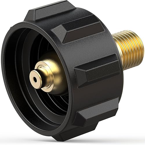 onlyfire 5040 QCC1 Acme Nut Adaptador de montaje de gas propano con rosca macho de 14 pulgadas, latón