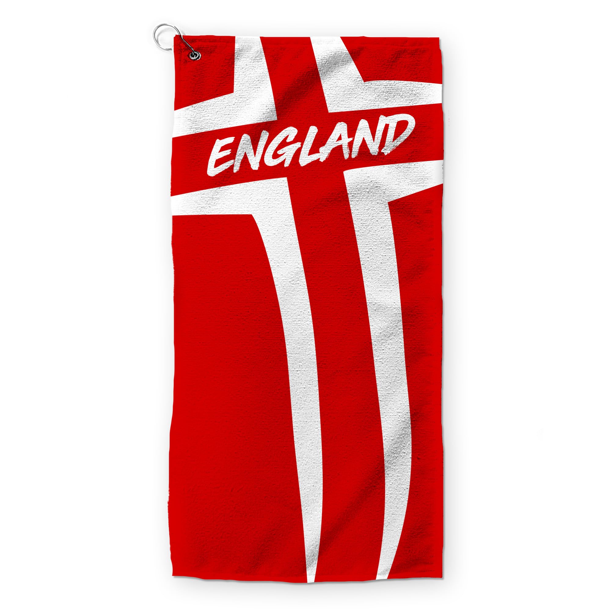 L&S Prints Foam Designs Red England - Euro's - St George - Classic Retro Golf Towel