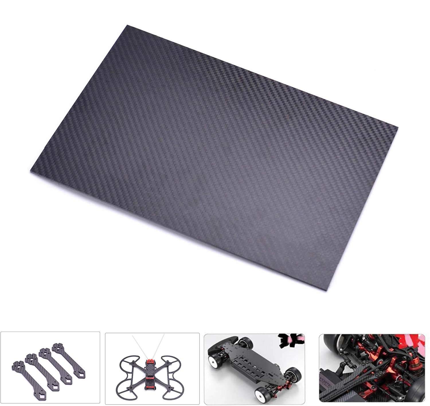 Karbon, Kohlefaserplatten, Platte, 3K-Platte, starres Laminat, Quadcopter, Multicopter, Twill, matt, 150 mm x 150 mm(Thickness3mm)