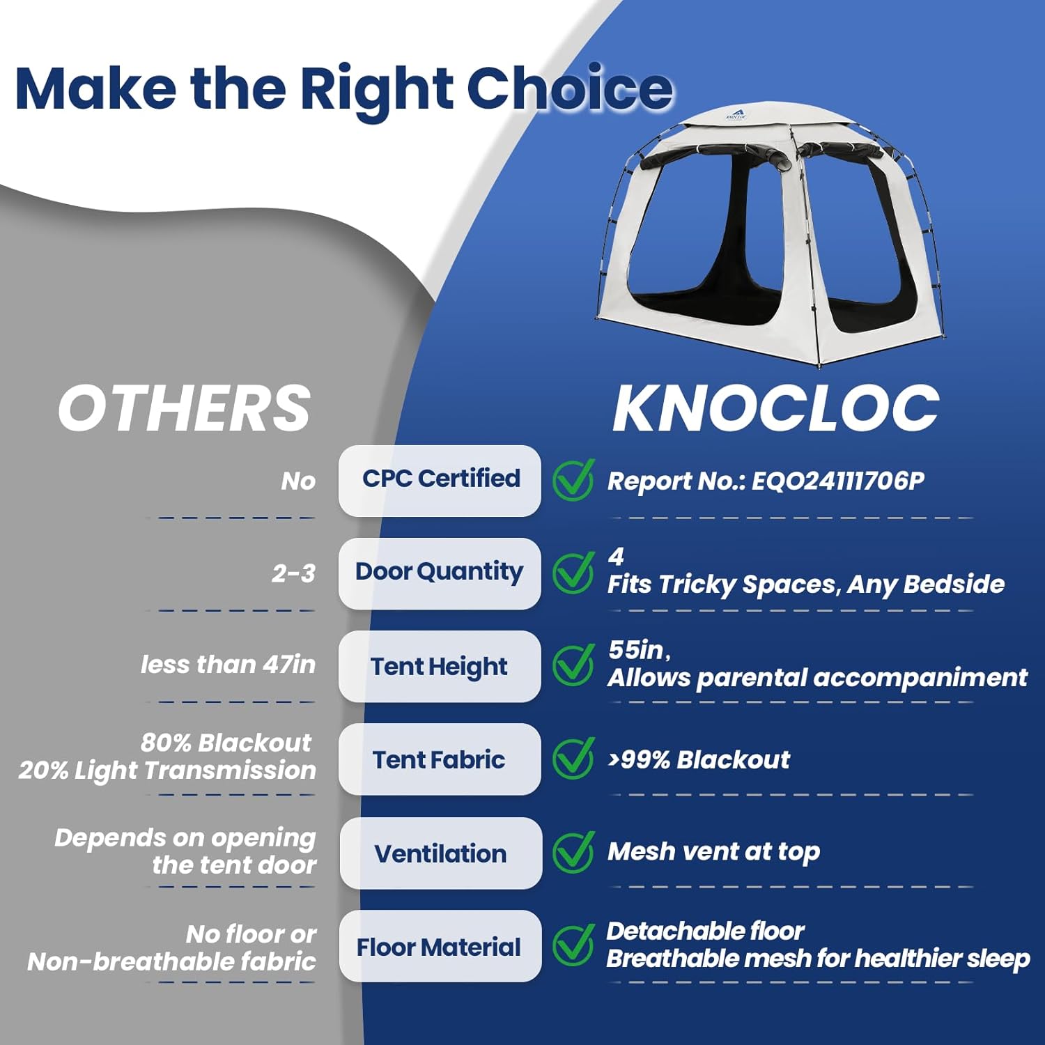 Blackout Bed Tent Twin for Kids, with Large Top Vent & Removable Cover for Better Airflow & Long Term Use, Sensory Bed Tent for Autism Adult Calming, Privacy (Ivory, Twin)