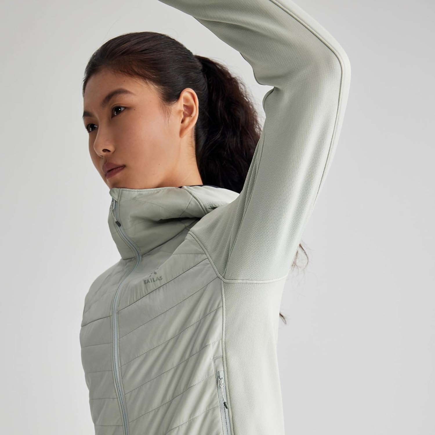 KAILAS Women's Cotton Jacket Hooded Running Jacket Outdoor Windproof Warm Hiking Mountaineering Skiing Traveling