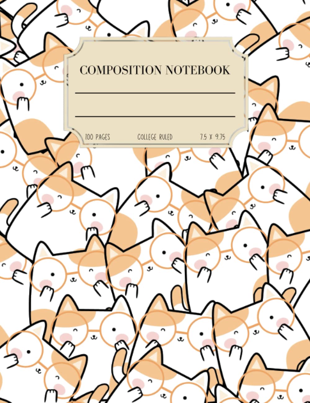 Purrfectly Organized A Cat-Themed Composition Notebook: Cat Lover Lined Journal | Daily Cat Diary For Journaling, Note-Taking, Cat Business | Perfect ... Cat Mom, Cat Dad | 7.5 x 9.75 | College Ruled