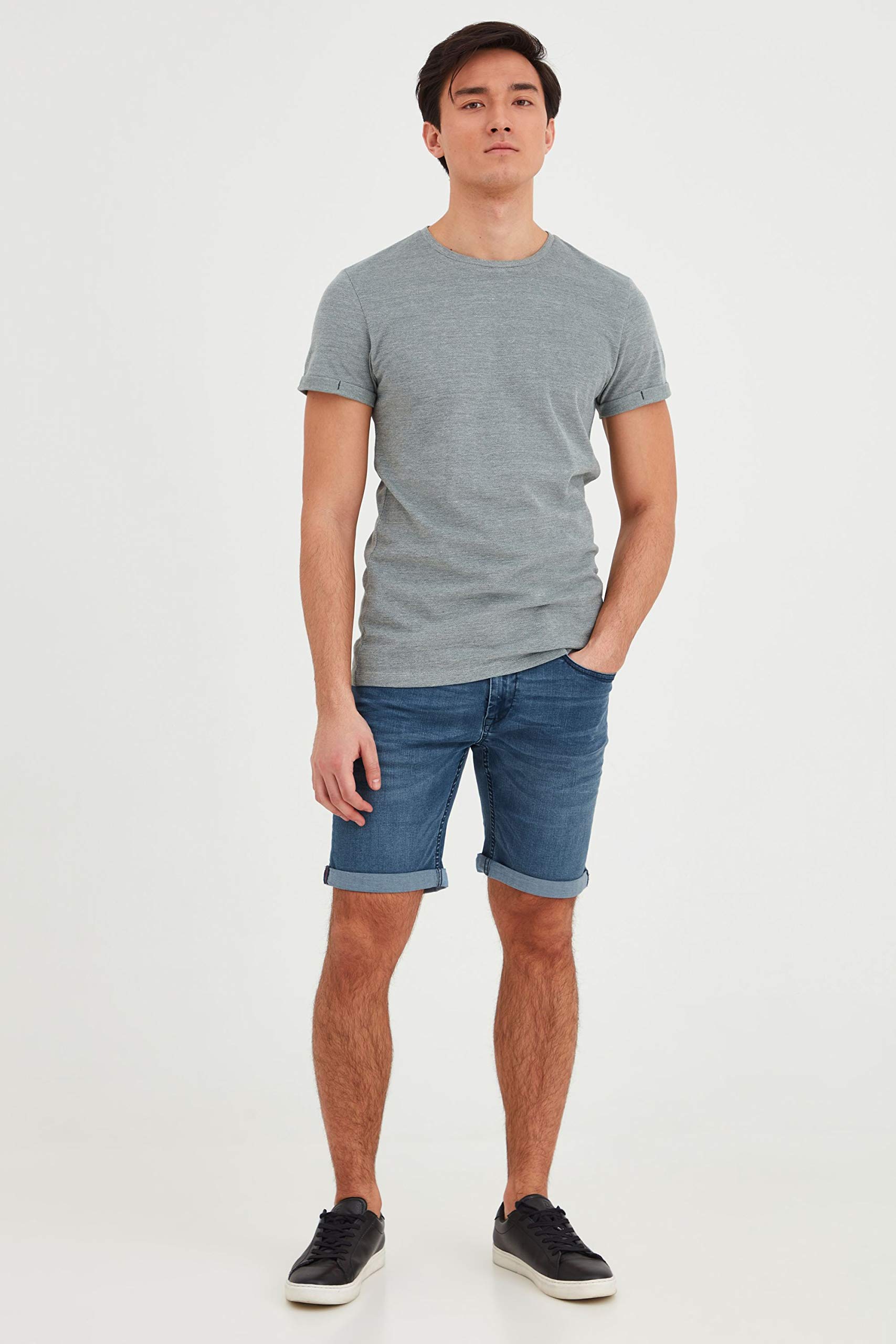 BLEND Bendigo Pantaloncini di Jeans Shorts Bermuda da Uomo Elasticizzato Slim