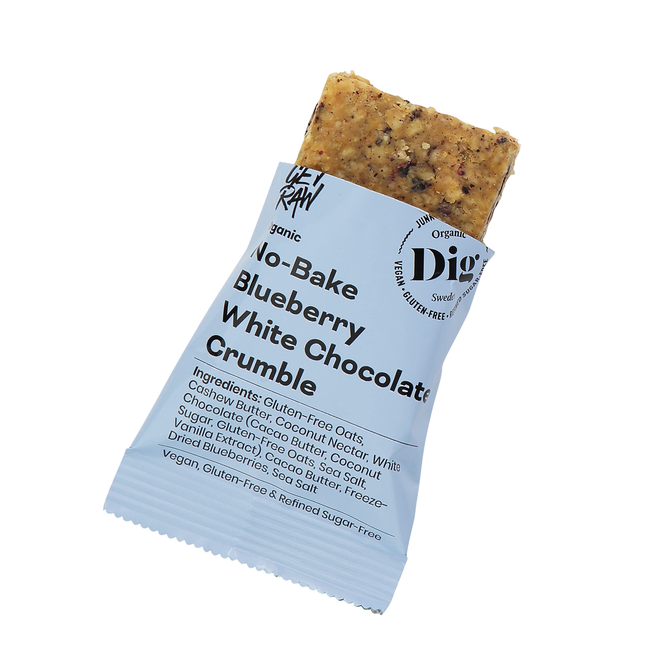 Bio-Haferriegel mit Blaubeeren und weißer Schokolade – Fruchtig, Vegan & Glutenfrei, 12 x 35 g