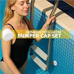 Pool Ladder Bumpers Inside Plug Caps for 1.9" Standard Tubing Step,4 Pcs Protective Cushion Liner Chemical Resistant PVC Anti Slip Underwater Foot Cover Prevent Rust Debris Long Lasting