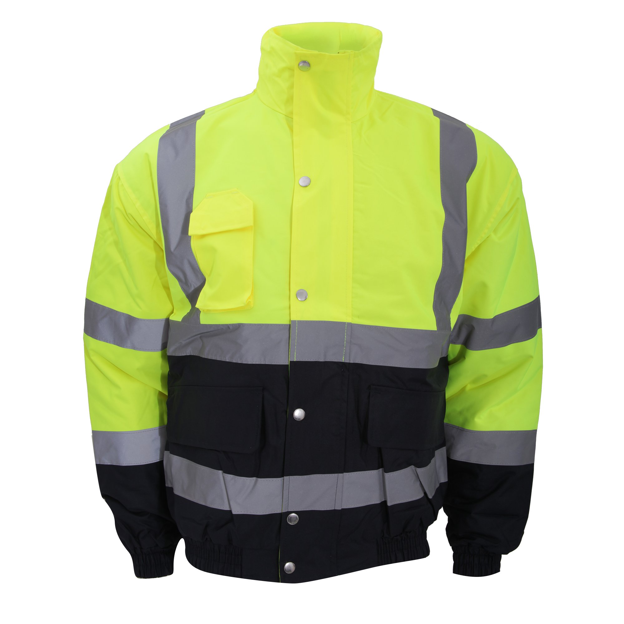 Yoko Hi-Vis Two Tone Bomber Jacket (2Xl) (Hi-Vis Yellow)
