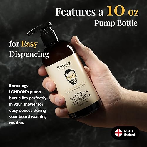 Miniatura 7 de Hidratante 2 en 1 para barba y cara con aceite de jojoba, aceite de argán y aceite de aguacate, acondiciona el cabello facial seco, picazón y