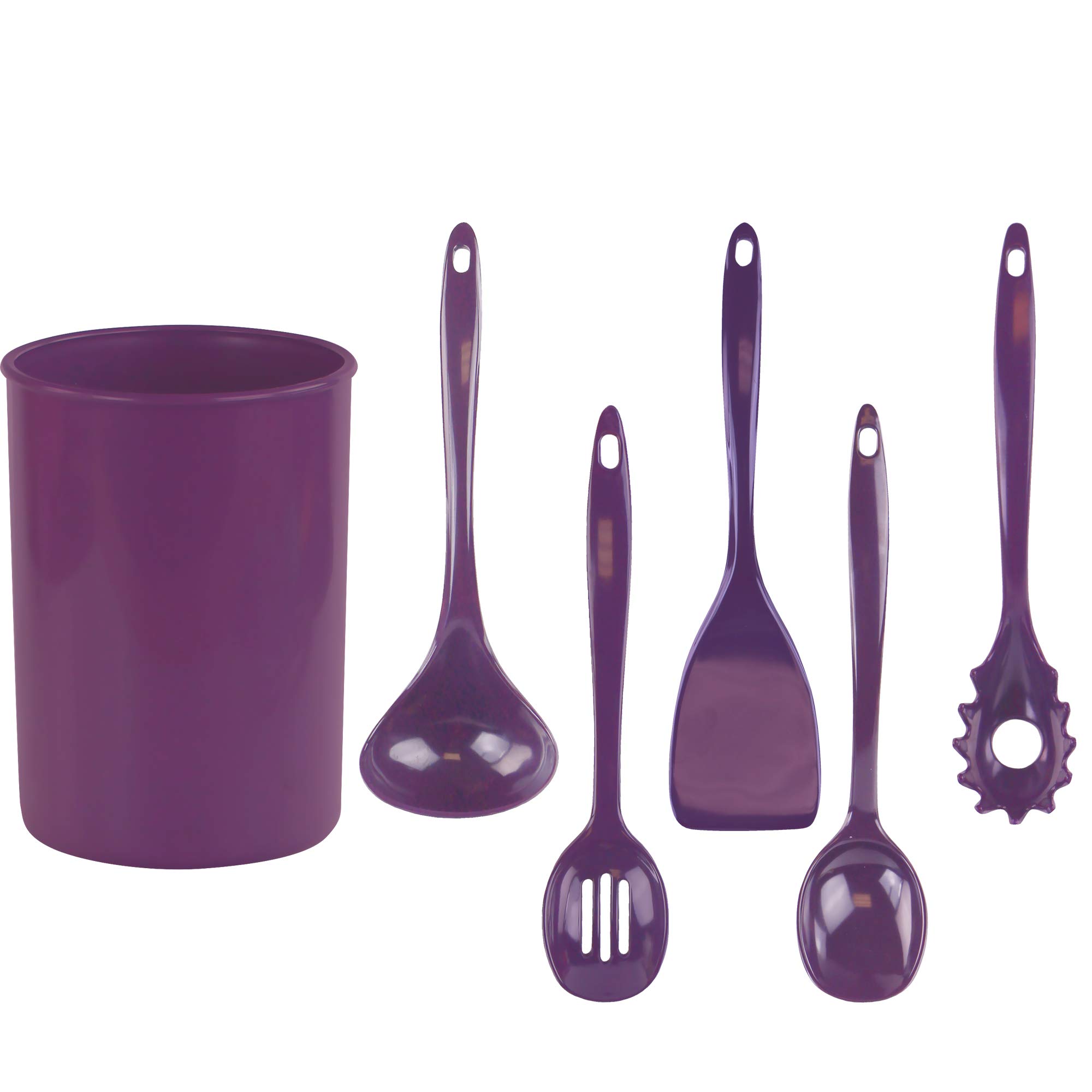 Reston Lloyd Juego de soporte para utensilios, melamina, ciruela
