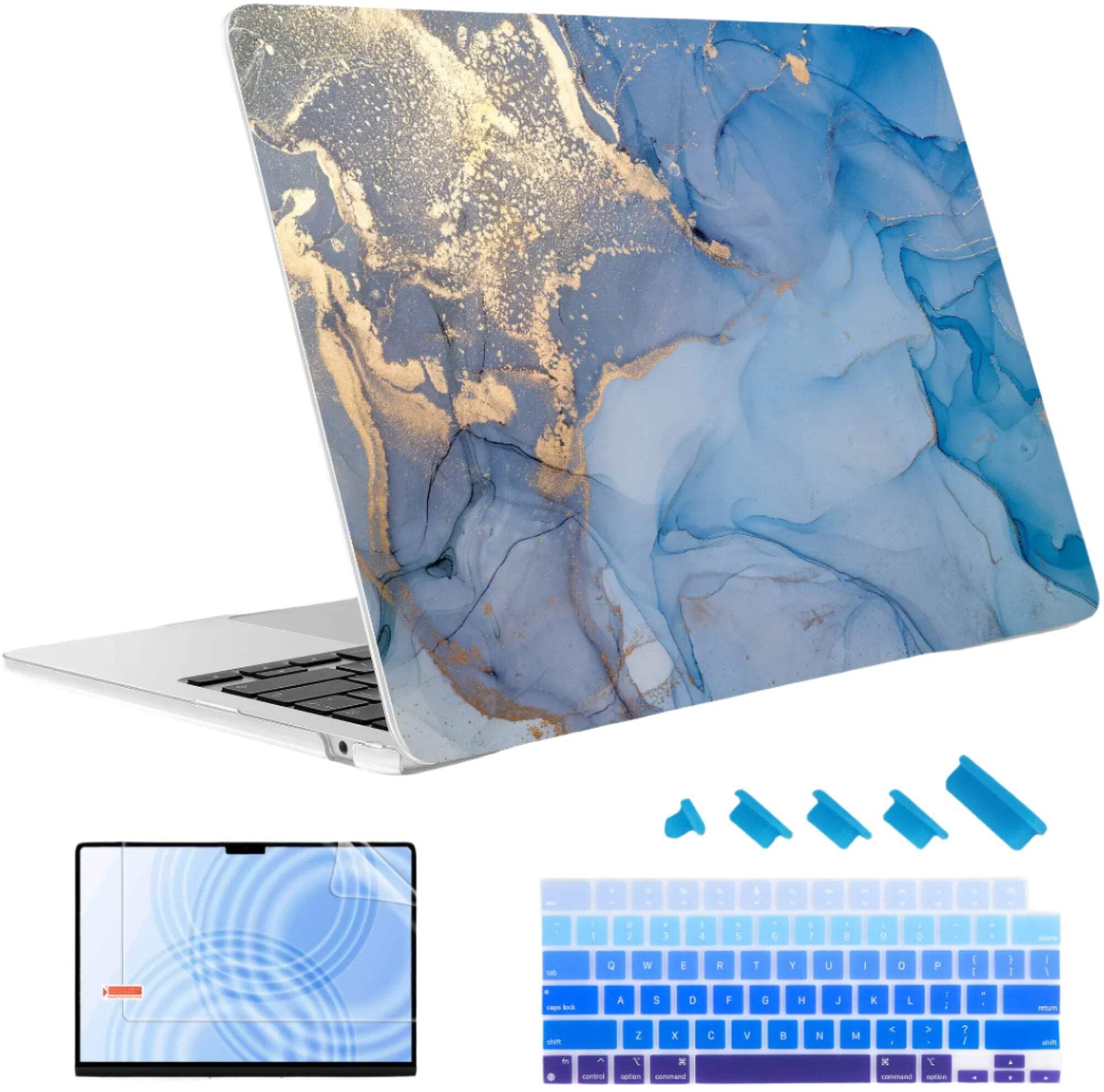 Funda rígida de plástico de mármol para MacBook M4 Air de 13 pulgadas A2337 A2179 A1932 para Mac Pro 13 15 16 2022 A2338 A2251 Color 4 Air 13 A2681 A3113