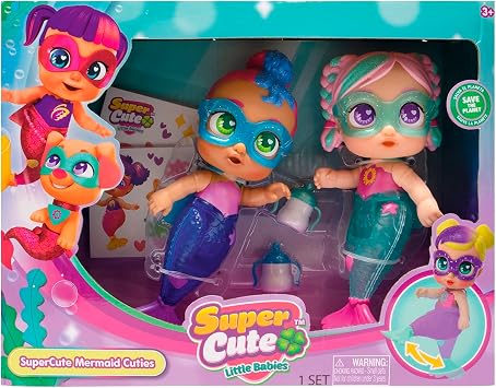 Bizak Super Cute Mini Mermaids Kala and Gabi 12 cm high with Articulated Tails, can Play in and Out of The Water 64320046