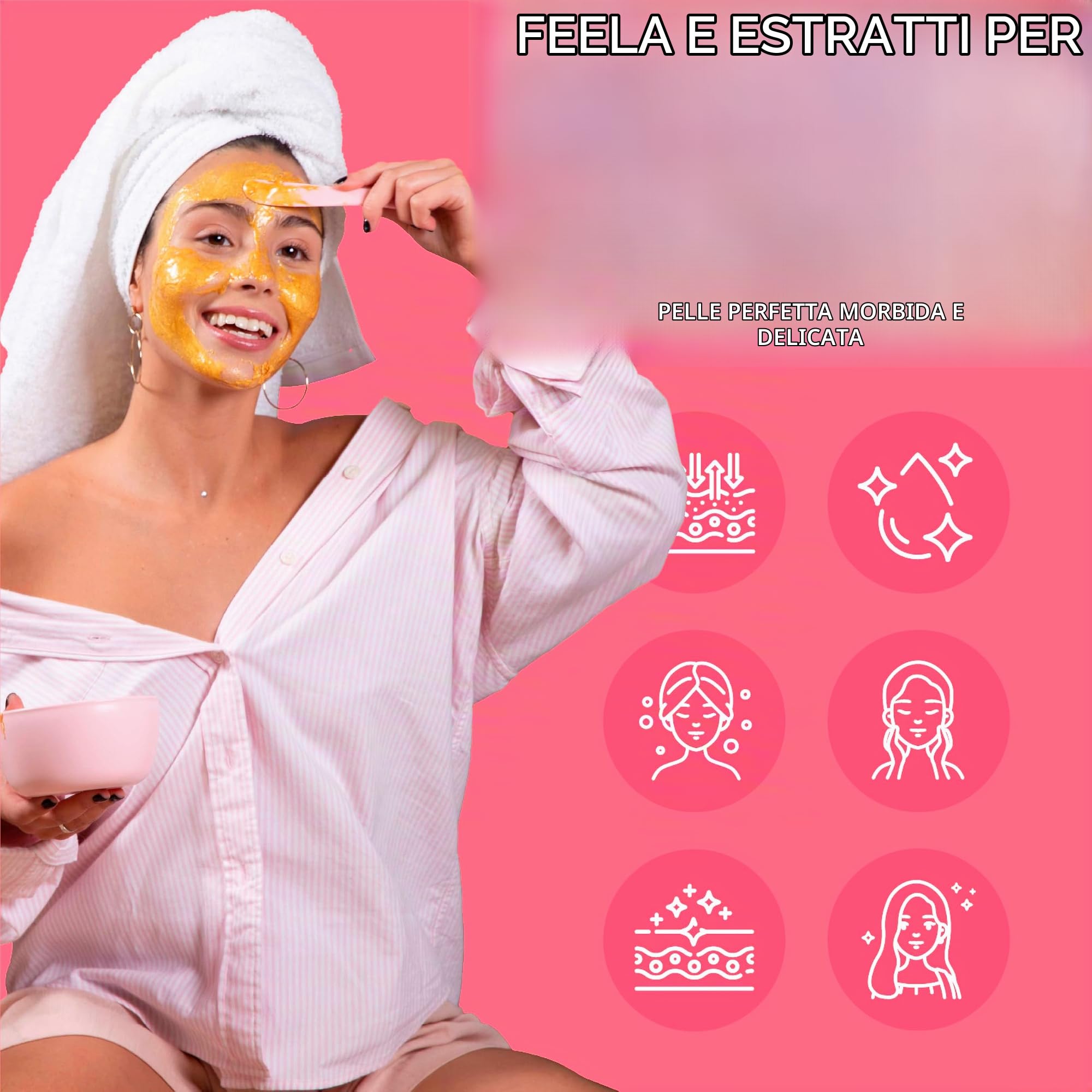 BRÜUN Beauty Hydrogel Maschere Viso In Gelatina Idratanti Hydro jelly Rosa egiziana Maschera Per Il Viso Jellymask Naturale Antirughe Aturali Per Tutti I Tipi Di Pelle, 650g