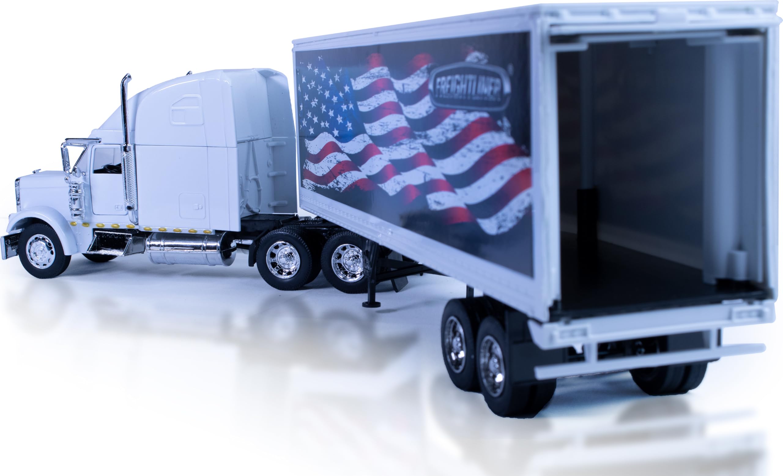 FREIGHTLINER フロイナトレーラー スケ 模型 #玩具＃＃ギフト＃ Amazon | 1:32スケール Freightliner Classic XL 愛国的なダイカスト
