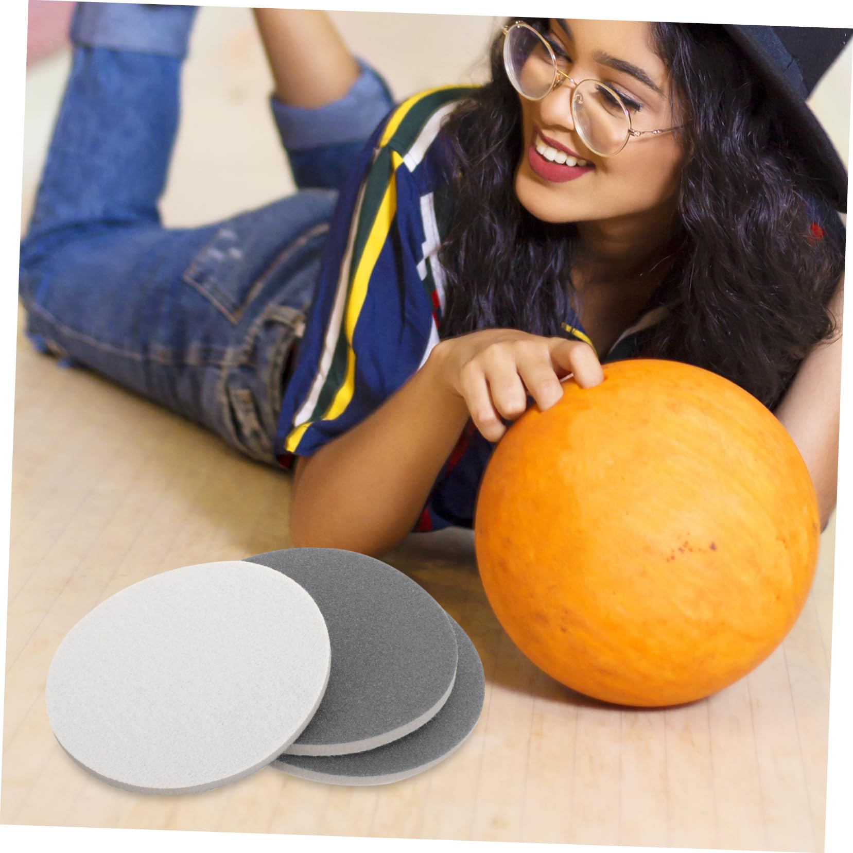 DOITOOL 30piezas Pads De Pulido Para Bolas De Bowling Accesorios De Limpieza Multiusos Material De Esponja Lija Para Mantenimiento De Bowling