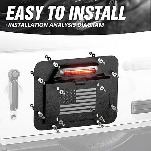 Vista 21 de Marco de matrícula de cabrestante abatible compatible con Hawse Fairlead de 10 pulgadas, soporte de matrícula frontal universal para reubicación
