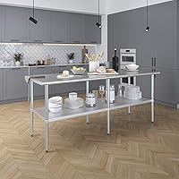 Vista 112 de Mesa de trabajo de acero inoxidable, mesa de metal