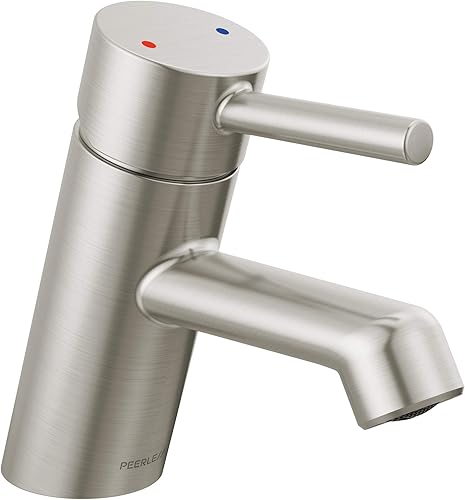Peerless P1547LF-BN Precept - Agujero único, flujo de agua de 1.0 GPM, níquel cepillado